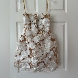 Bronx and Banco White Floral Mini Dress